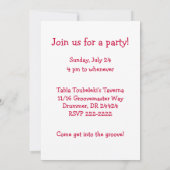 ダンス踊りシルエットデザイン 招待状 (裏面)