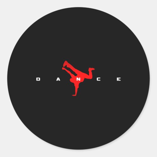 ダンス踊りダンサー ラウンドシール (正面)