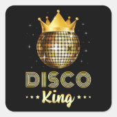 ダンス踊りディスコキングダンサーパーティーギフトアイディア スクエアシール (正面)