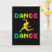 ダンス踊りパーティー音楽スポーツダンサーギフトアイディア カード (黄色い花)