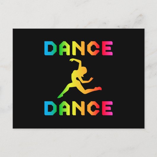 ダンス踊りパーティー音楽スポーツダンサーギフトアイディア ポストカード (正面)