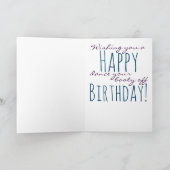 ダンス踊り紙吹雪パーティーガールハッピーバースデー カード (内部)