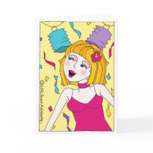 ダンス踊り紙吹雪パーティーガールハッピーバースデー