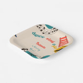 ダンス音楽と遊子供の誕生日 ペーパープレート (傾斜あり)