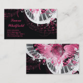 ダンス音楽のディスコの球のピアノ音楽業界カード 名刺 (正面/裏面)