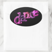 ダンス02 楕円形シール (バッグ)