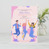 ダンス10代のパーティの招待状 招待状 (スタンド正面)