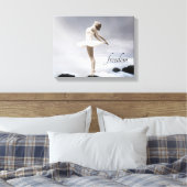 ダンス・アート、白黒、バレエ、自由 キャンバスプリント (インサイチュ (寝室))