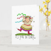 ダンス・ア・リトル・誕生日 カード (黄色い花)