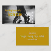 ダンス、インストラクター、スタジオレッスンビジネスカード 名刺 (正面/裏面)