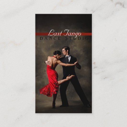 ダンス、インストラクター、スタジオレッスンビジネスカード 名刺 (正面)