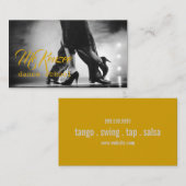 ダンス、インストラクター、スタジオレッスンビジネスカード 名刺 (正面/裏面)