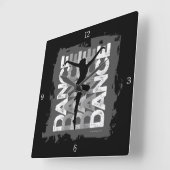 ダンス·エ·レトレス スクエア壁時計 (傾斜)