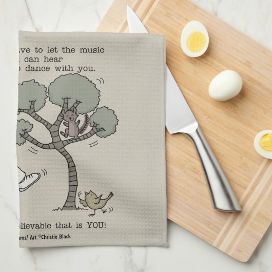 ダンス キッチンタオル (四つ折り)