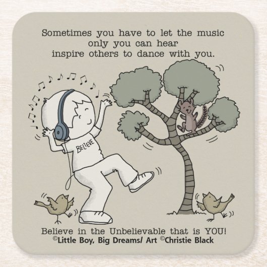 ダンス スクエアペーパーコースター (正面)