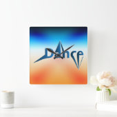 ダンス スクエア壁時計 (ホーム)