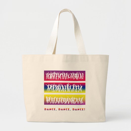 ダンス、ダンスは、1つのバッグを踊ります ラージトートバッグ (正面)