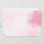 ダンス&トゥワール ピンク バレリーナ フォト バースデー パーティー 招待状 (裏面)