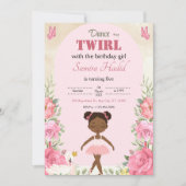 ダンス&トワイルバレリかわいらしナフローラ 招待状 (正面)
