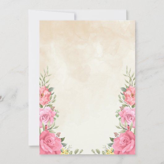 ダンス&トワイルバレリかわいらしナフローラ 招待状 (裏面)