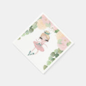 ダンス&トワイル|バレリーナ誕生日 |フローラ| スタンダードカクテルナプキン (角)