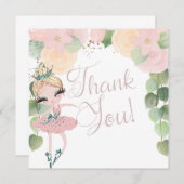 ダンス&トワール|バレリナ誕生日|フローラ| サンキューカード (正面/裏面)