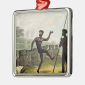 ダンス、ニュー・サウス・ウェールズからの土人は刻みます メタルオーナメント (左)