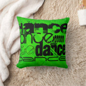 ダンス;ネオングリーンストライプ クッション (ブランケット)