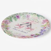 ダンス・バレリーナ誕生日 ペーパープレート (アングル)