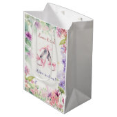 ダンス・バレリーナ誕生日 ミディアムペーパーバッグ (正面アングル)