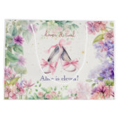 ダンス・バレリーナ誕生日 ラージペーパーバッグ (裏面)