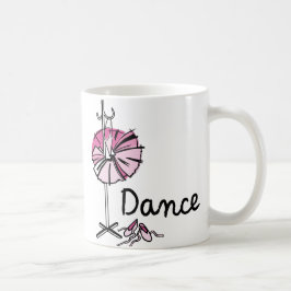 ダンス バレリーナ 両面プリントマグ コーヒーマグカップ