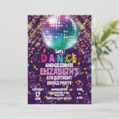 ダンス バースデーパーティー キッズ オーダーメイド 招待状 (スタンド正面)