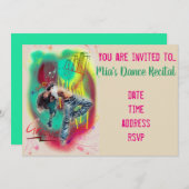 ダンス ヒップホップ モダンダンス発表会 招待状 (正面/裏面)