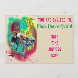 ダンス ヒップホップ モダンダンス発表会 招待状