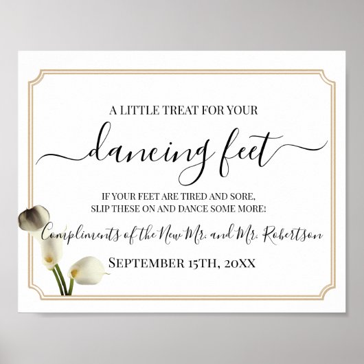 ダンス フリップ フロップ ウェディング レセプション サイン (正面)