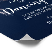 ダンス フリップ フロップ パンパス グラス ウェディング ポスター (角)