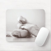 ダンス・フロアのテンプレートのバレエのPointeの靴 マウスパッド (マウス)