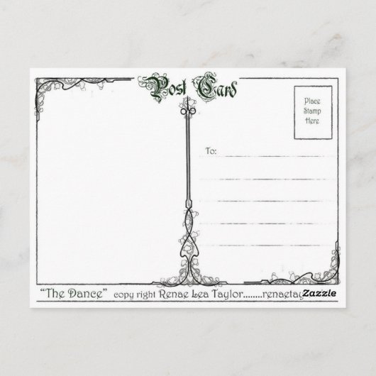 ダンス ポストカード (裏面)