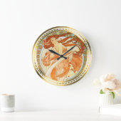 ダンス-ミュシャによるアールヌーボーの設計 ラージ壁時計 (ホーム)