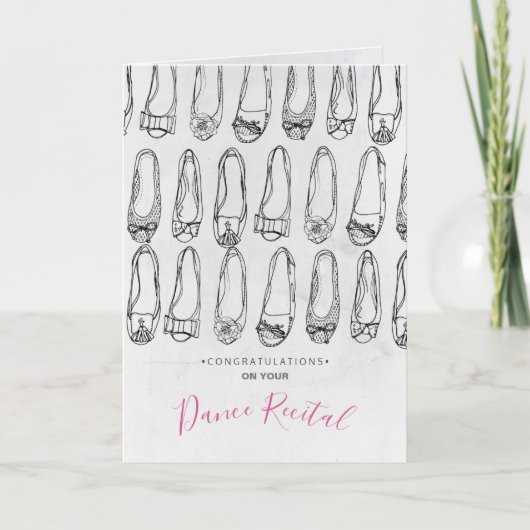 ダンス・リサイタル・ピンク・バレエおめでとう カード (正面)