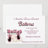 ダンス・リサイタル 招待状 (正面/裏面)