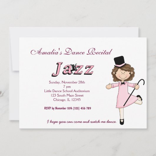ダンス・リサイタル 招待状 (正面)
