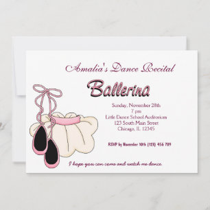 ダンス・リサイタル 招待状