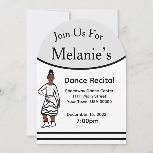 ダンス・リサイタル#1 招待状 (正面)