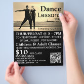 ダンス・レッスンステージのダンサー広告ズ チラシ (手)