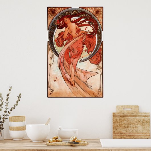 ダンス、ヴィンテージアートプリントオンキャンバス21 by 34 ポスター (キッチン)