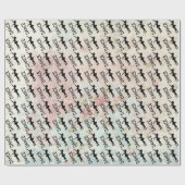 ダンス – ヴィンテージバレリーナシルエットパターン ラッピングペーパー (フラット)