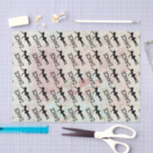 ダンス – ヴィンテージバレリーナシルエットパターン 薄葉紙 (クラフト)