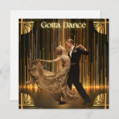 ダンス – ヴィンテージ社交ダンスアールデコ シーズンカード (正面/裏面)